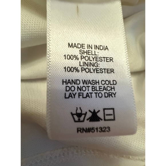 Women's 1. STATE Cream Gold Dot V-Neck Blouse XS - Picture 8 of 10